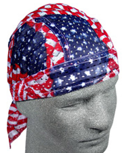Wavy American Flag, Vented Sport Headwrap